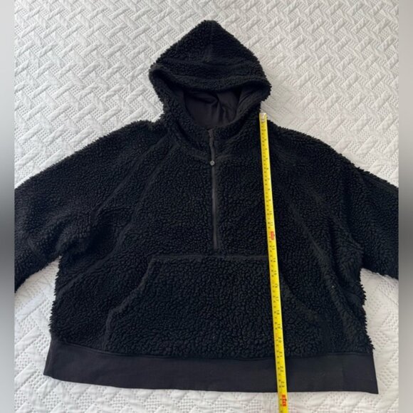 Lululemon Athletica Lulu XL/XXL Black Sherpa Teddy Bear Cropped Hoodie - Picture 6 of 13